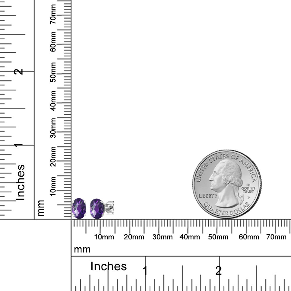 7X5MM Oval Gemstone Birthstone Stud Earrings For Women Men | 925 Sterling Silver | Fine Jewelry Gifts for Her Mom Women Wife