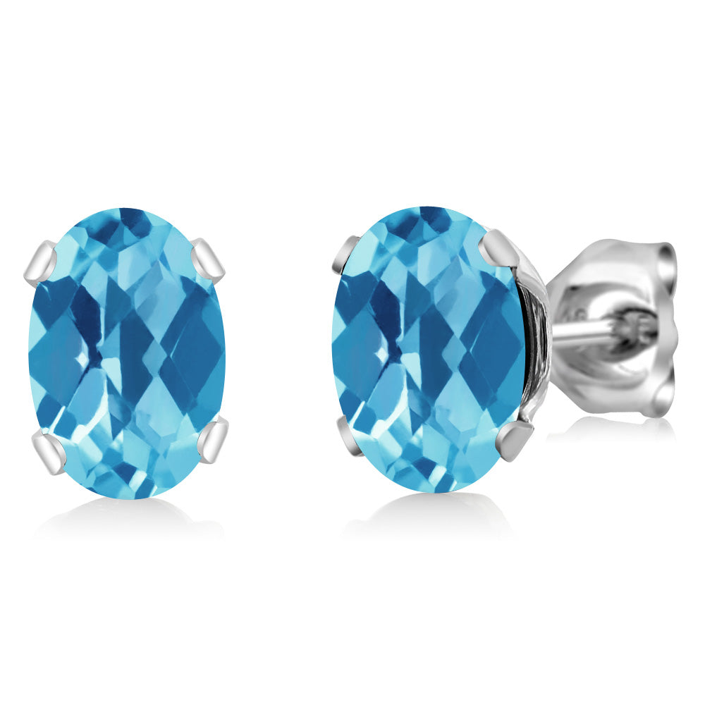 7X5MM Oval Gemstone Birthstone Stud Earrings For Women Men | 925 Sterling Silver | Fine Jewelry Gifts for Her Mom Women Wife