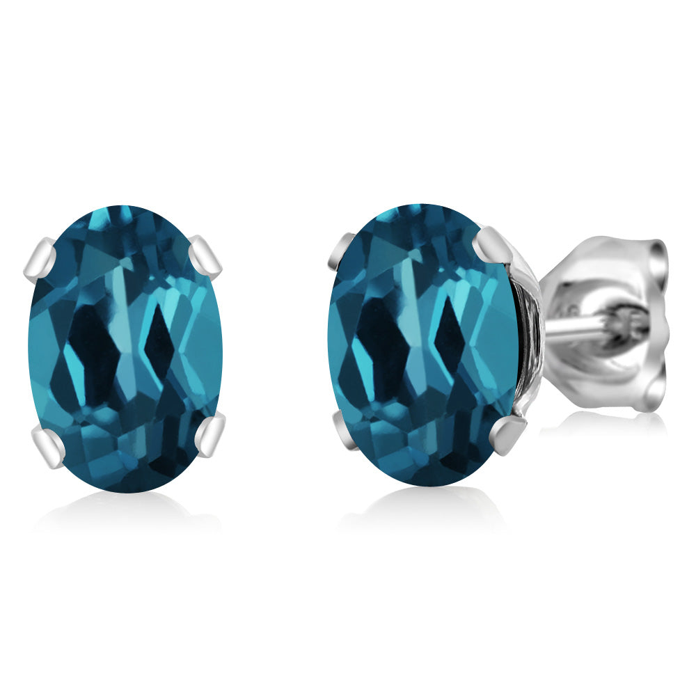 7X5MM Oval Gemstone Birthstone Stud Earrings For Women Men | 925 Sterling Silver | Fine Jewelry Gifts for Her Mom Women Wife