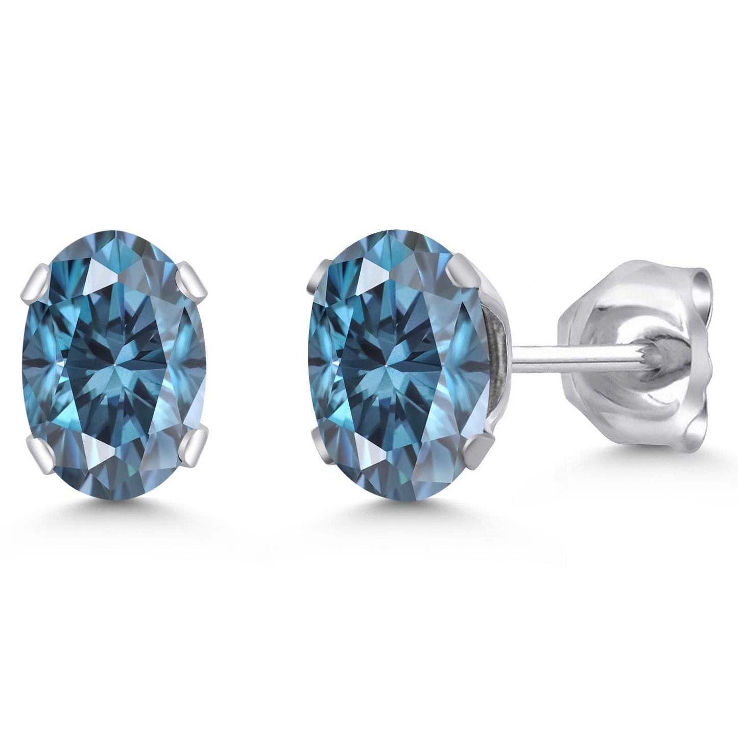 Oval Stud Earrings For Women Men | 925 Sterling Silver | Oval 6X4MM Gemstone Birthstone | Fine Jewelry for Her Him Mom Dad Wife