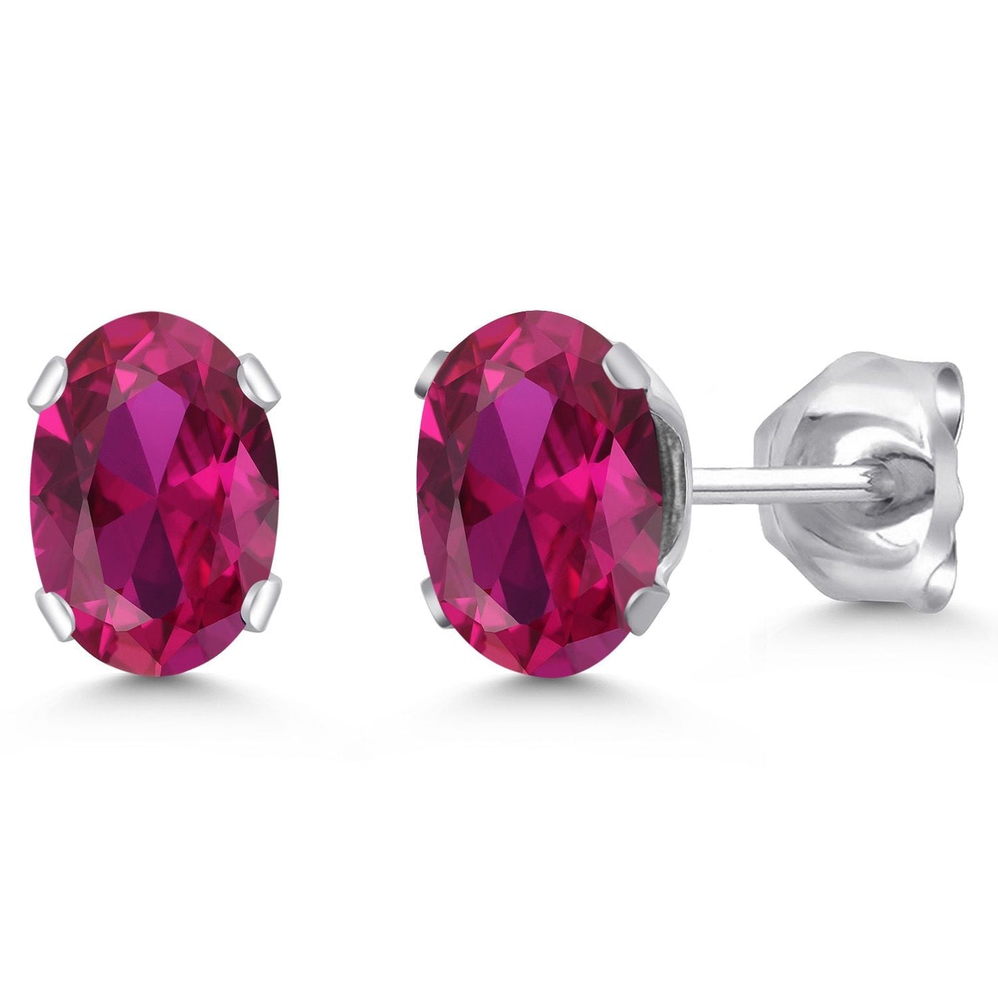 Oval Stud Earrings For Women Men | 925 Sterling Silver | Oval 6X4MM Gemstone Birthstone | Fine Jewelry for Her Him Mom Dad Wife