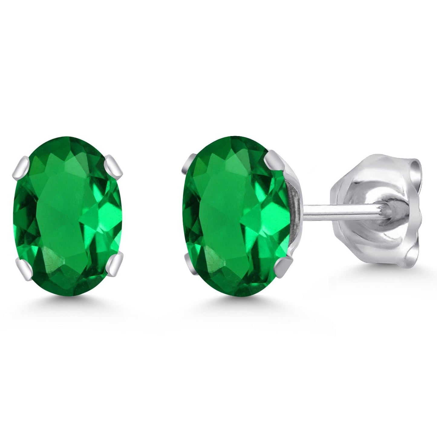 Oval Stud Earrings For Women Men | 925 Sterling Silver | Oval 6X4MM Gemstone Birthstone | Fine Jewelry for Her Him Mom Dad Wife