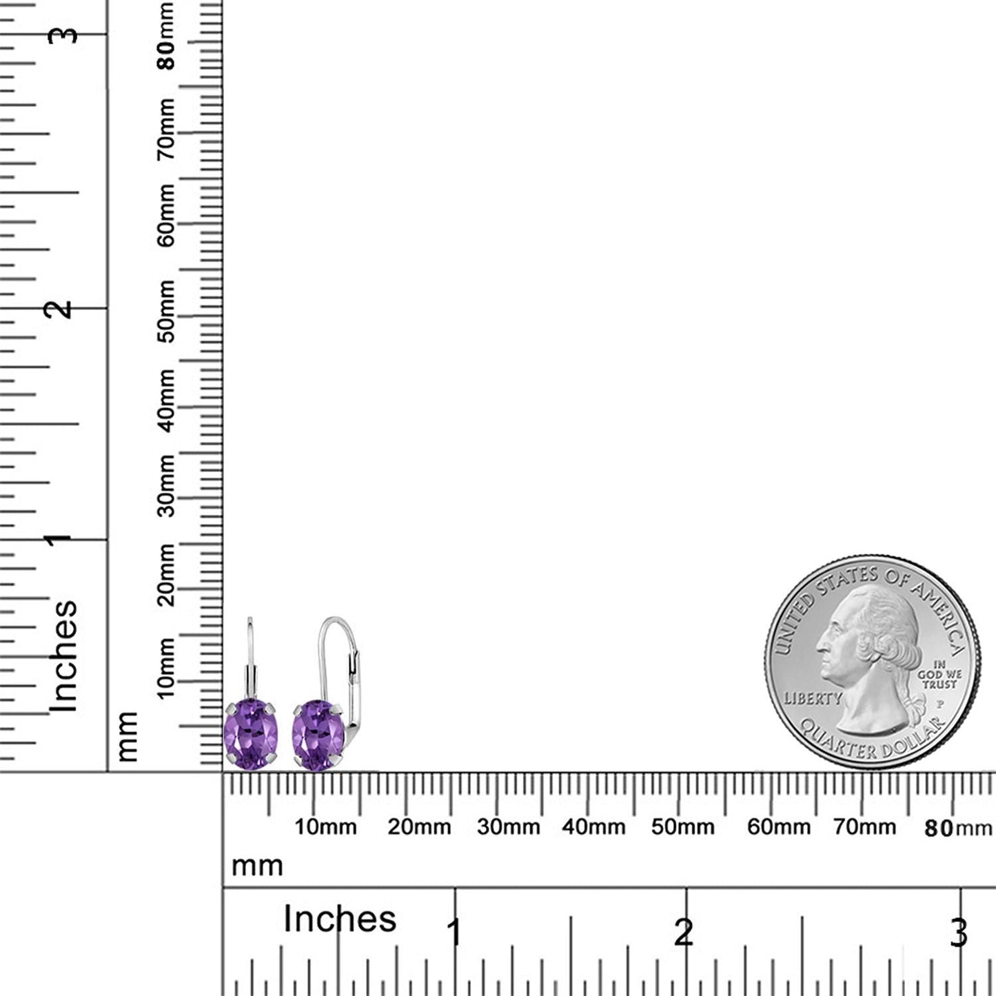 8X6MM Oval Drop Dangle Earrings for Women | 925 Sterling Silver | Genuine Gemstone Birthstone Leverback Earrings | Fine Jewelry Gifts for Her Mom Women Wife