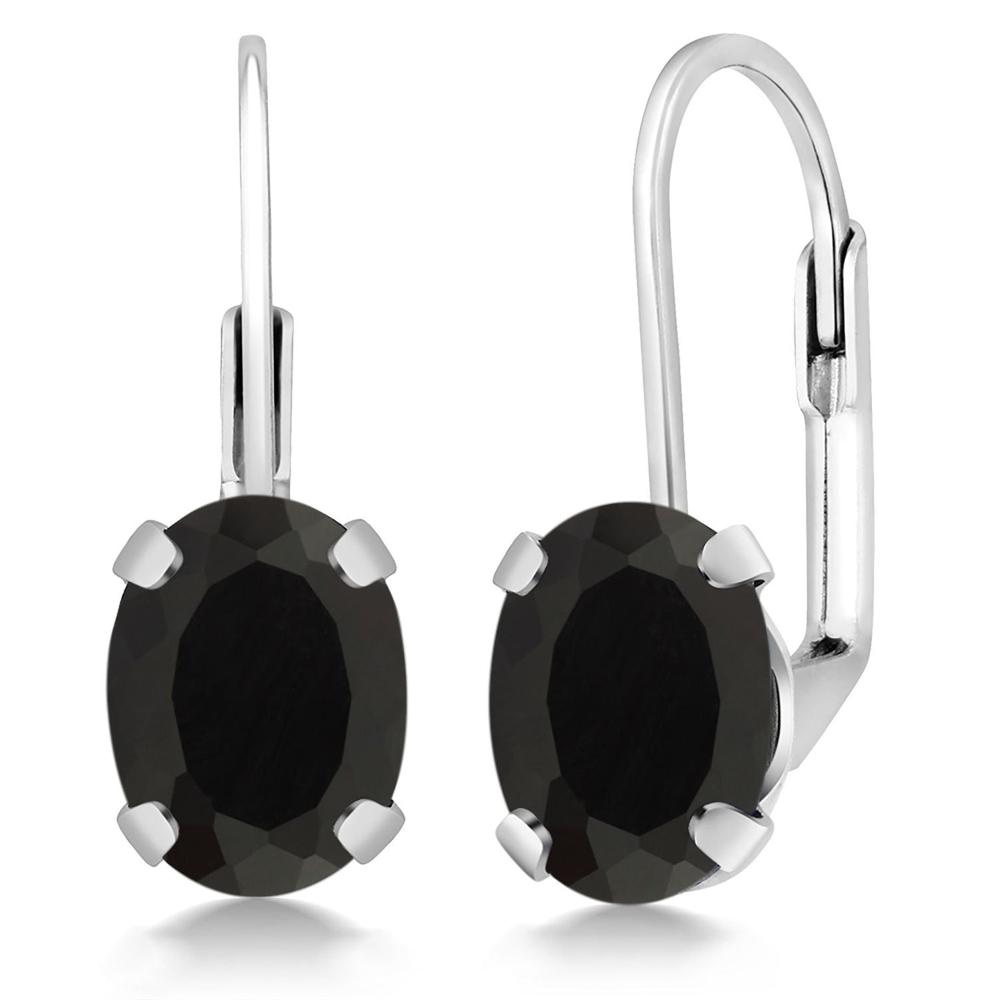 8X6MM Oval Drop Dangle Earrings for Women | 925 Sterling Silver | Genuine Gemstone Birthstone Leverback Earrings | Fine Jewelry Gifts for Her Mom Women Wife