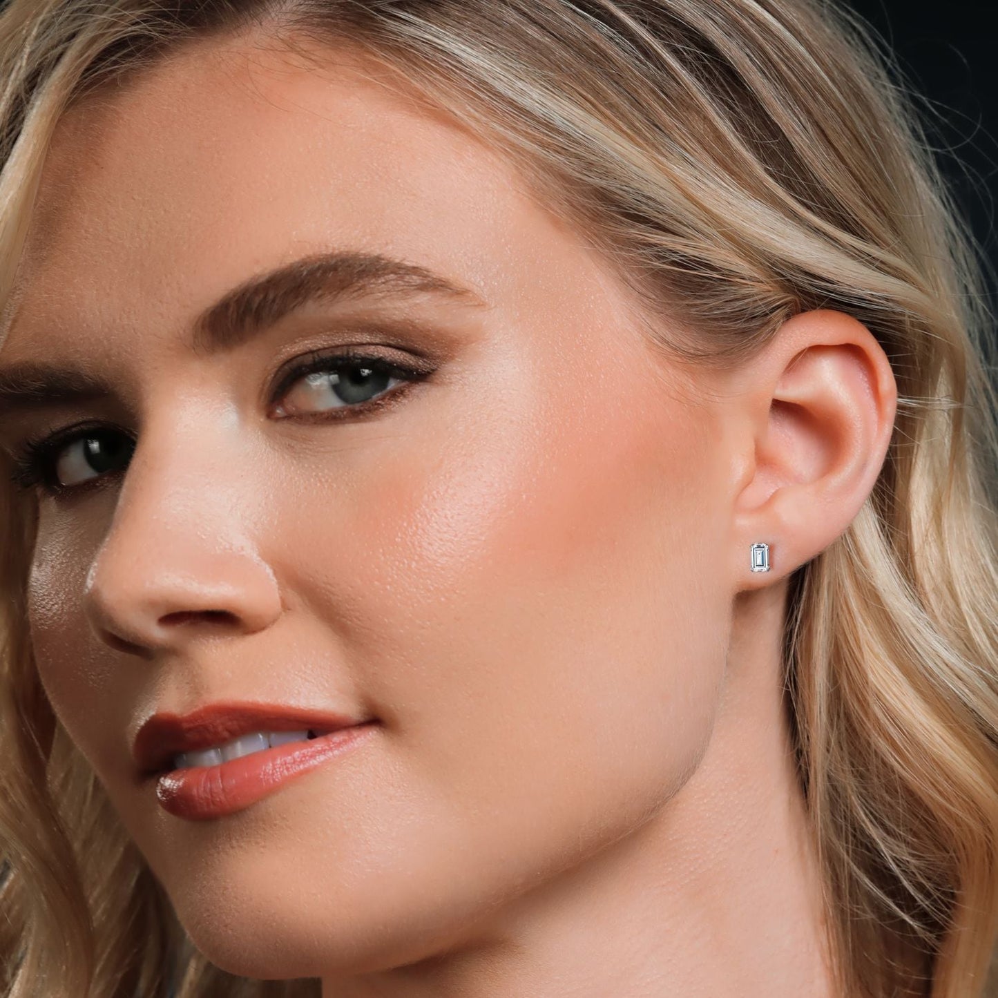 6X4MM Emerald Cut Gemstone Birthstone Stud Earrings For Women Men | 925 Sterling Silver | Fine Jewelry Gifts for Her Mom Women Wife