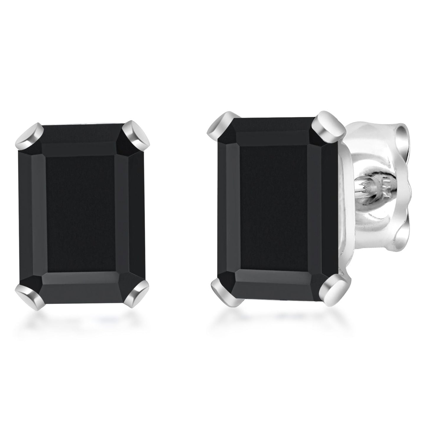 6X4MM Emerald Cut Gemstone Birthstone Stud Earrings For Women Men | 925 Sterling Silver | Fine Jewelry Gifts for Her Mom Women Wife