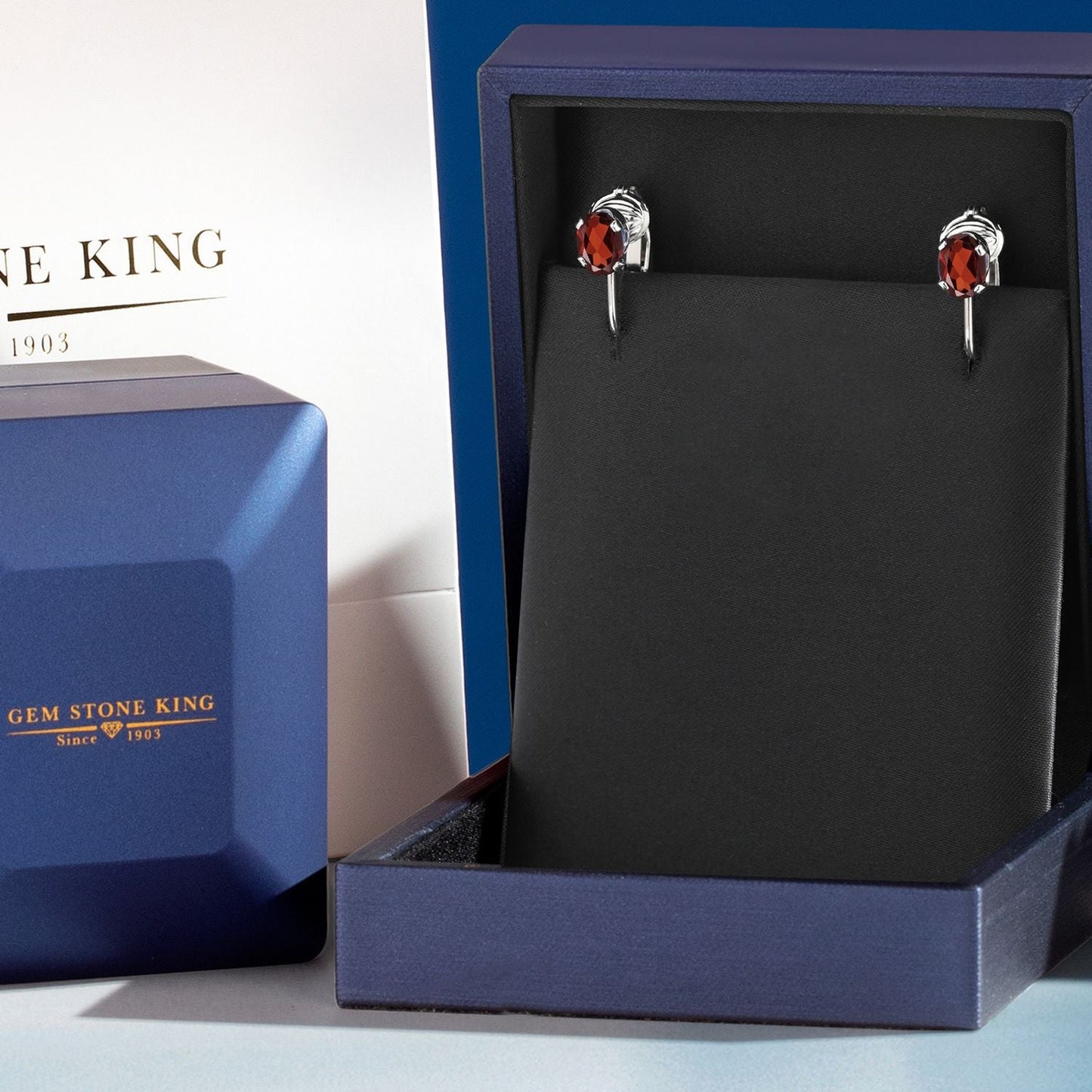 Clip-On Earrings for Women | Gemstone Birthstone Drop Earrings | 925 Sterling Silver | Oval 7X5MM | Gift For Women Mother Bridesmaids