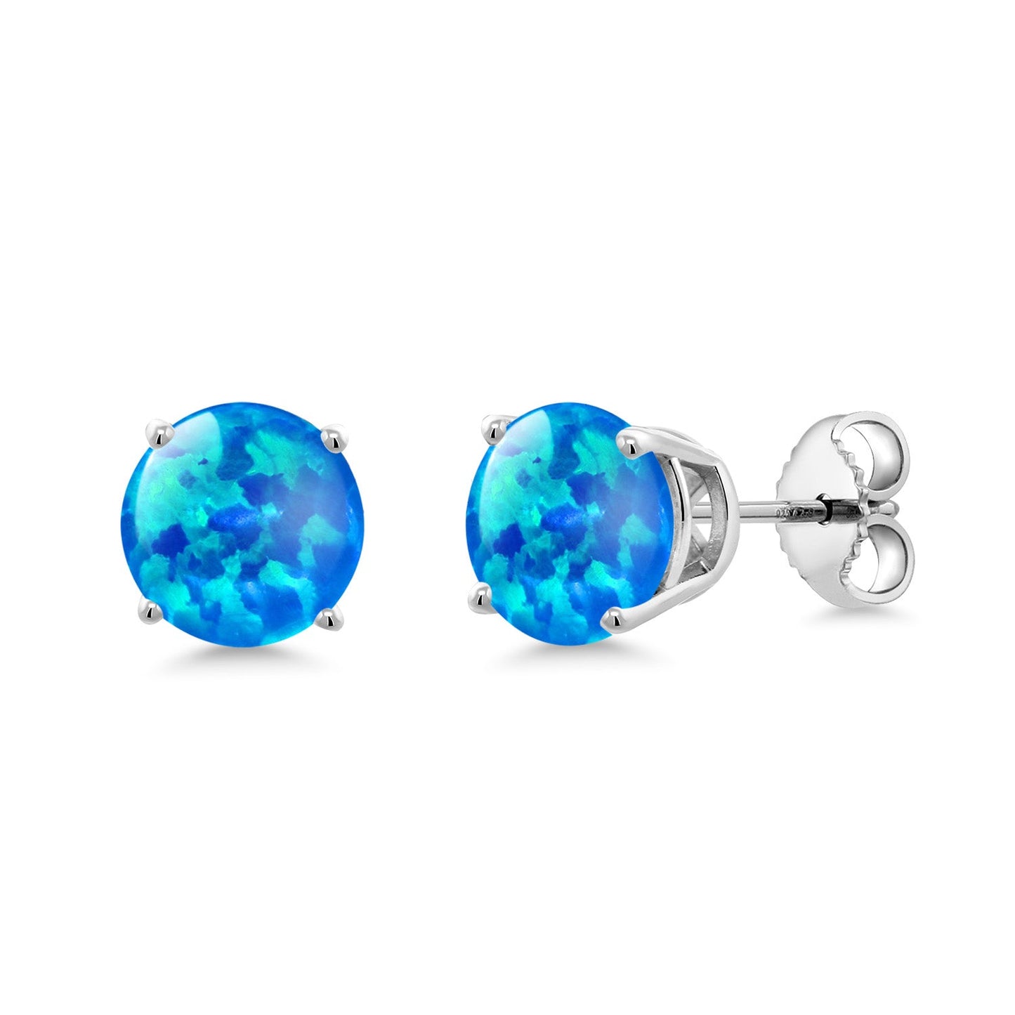 2-4 Cttw Round Gemstone Birthstone Stud Earrings For Women Men | 925 Sterling Silver | Round 7MM | Fine Jewelry Gifts for Her Mom Women Wife Men