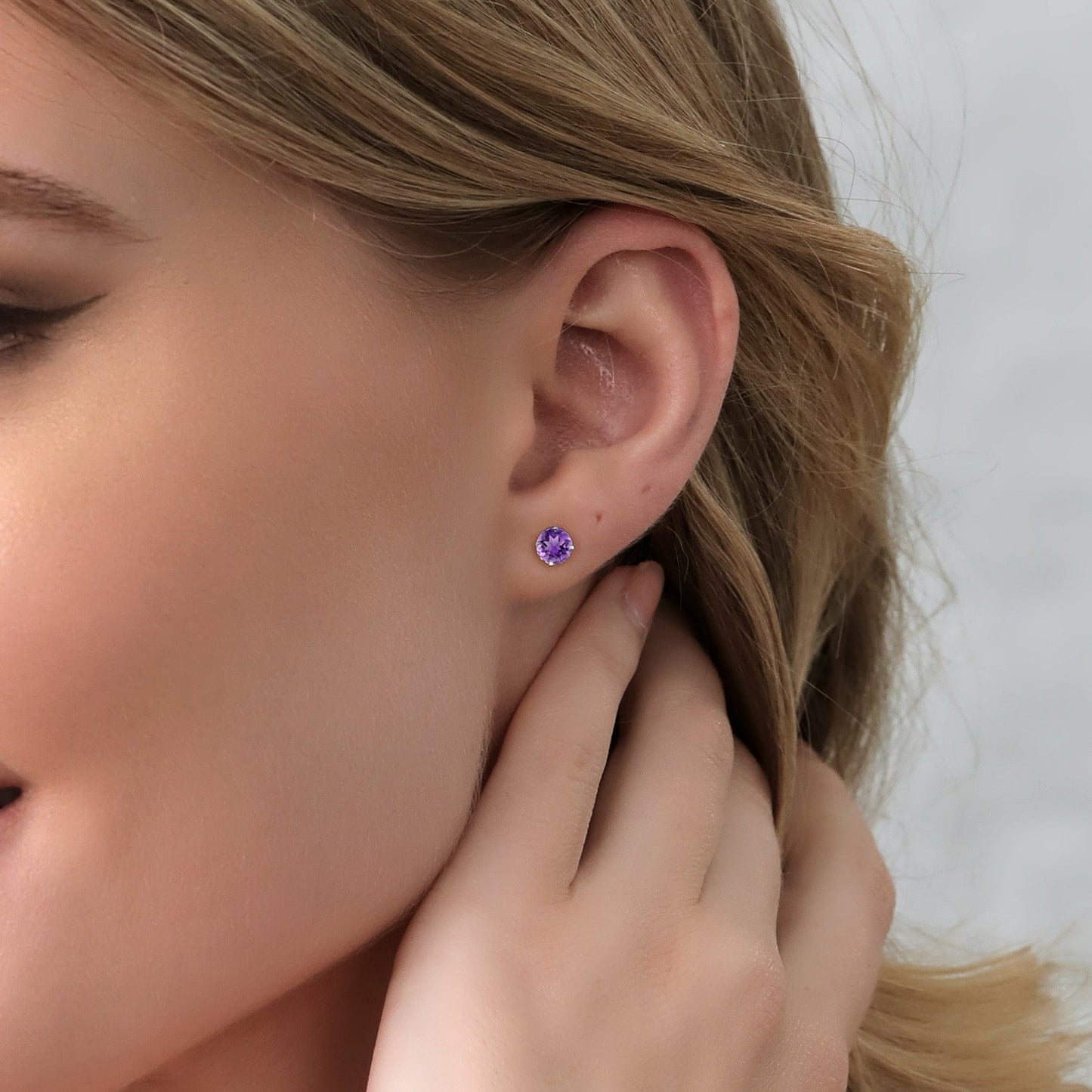 2-4 Cttw Round Gemstone Birthstone Stud Earrings For Women Men | 925 Sterling Silver | Round 7MM | Fine Jewelry Gifts for Her Mom Women Wife Men