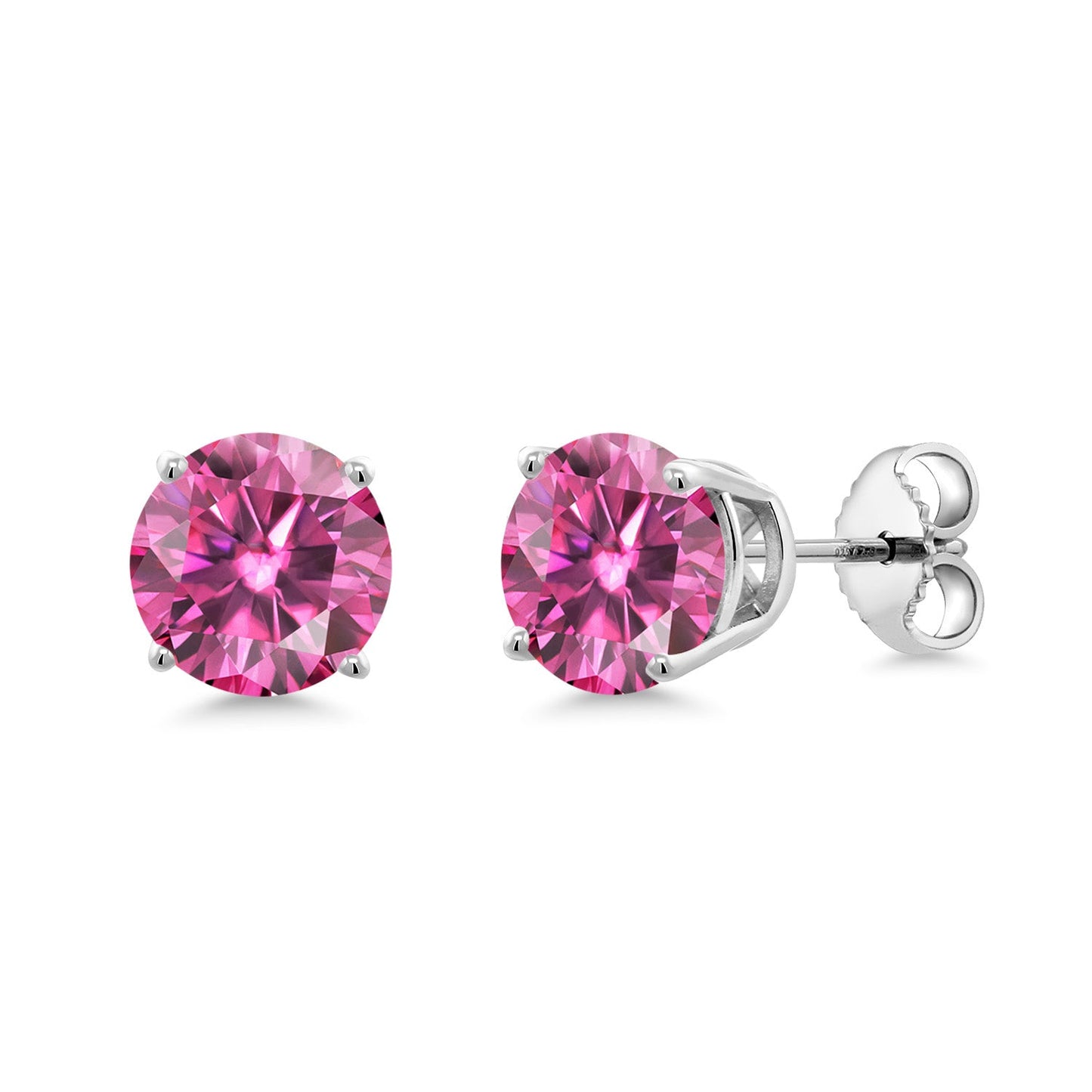 2-4 Cttw Round Gemstone Birthstone Stud Earrings For Women Men | 925 Sterling Silver | Round 7MM | Fine Jewelry Gifts for Her Mom Women Wife Men