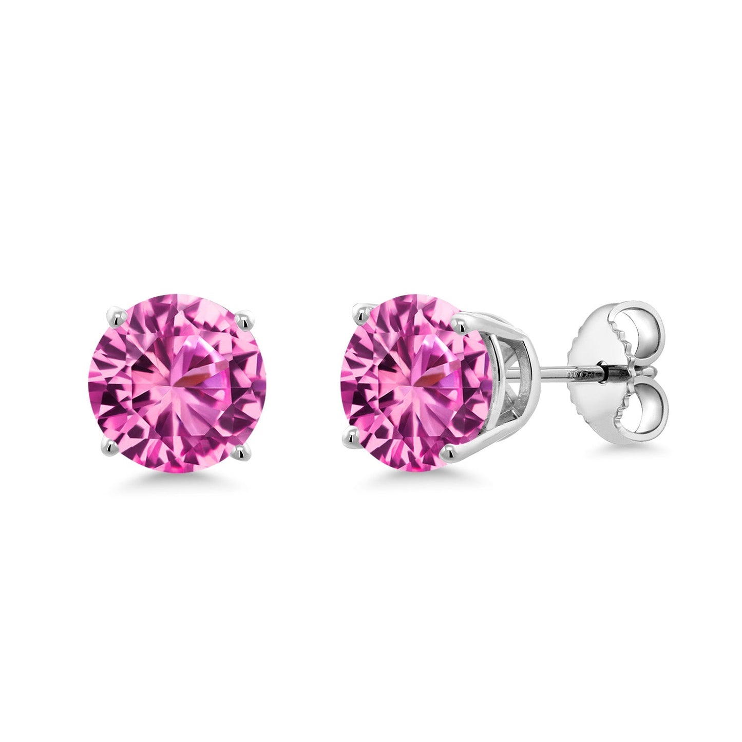 2-4 Cttw Round Gemstone Birthstone Stud Earrings For Women Men | 925 Sterling Silver | Round 7MM | Fine Jewelry Gifts for Her Mom Women Wife Men