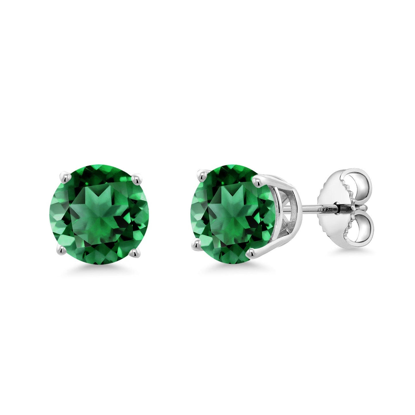 2-4 Cttw Round Gemstone Birthstone Stud Earrings For Women Men | 925 Sterling Silver | Round 7MM | Fine Jewelry Gifts for Her Mom Women Wife Men