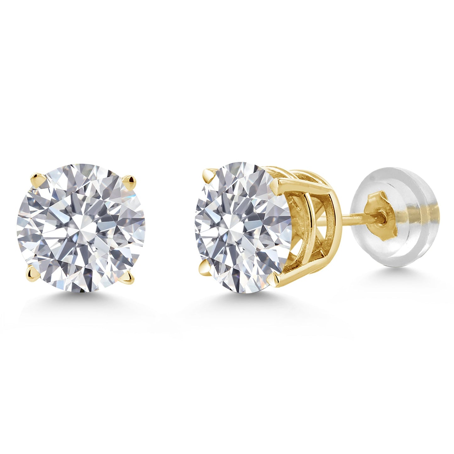 1.50 Cttw 14K Gold IGI Certified Lab Grown Diamond Stud Earrings For Women Men | Round Cut | F-G Color | VS Clarity
