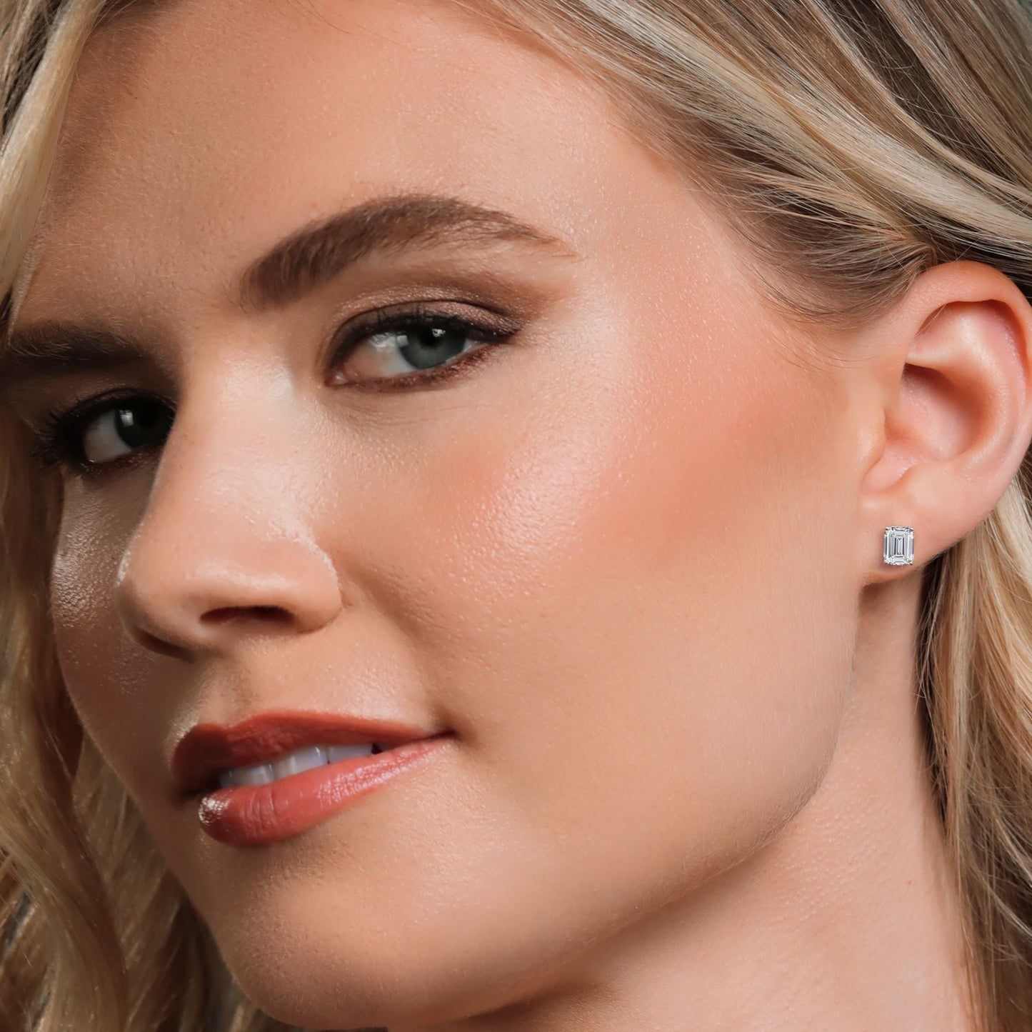 4.00 Cttw 14K White Gold IGI Certified Lab Grown Diamond Stud Basket Setting Earrings | Emerald Cut | E-F Color | VS1-VS2 Clarity | Double Notch | Gold Earrings For Women Men