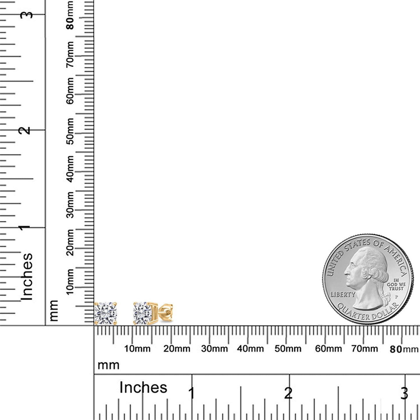 2.00 Cttw 14K Yellow Gold IGI Certified Lab Grown Diamond Stud Basket Setting Earrings | Cushion Cut | E-F Color | VS1-VS2 Clarity | Double Notch | Gold Earrings For Women Men