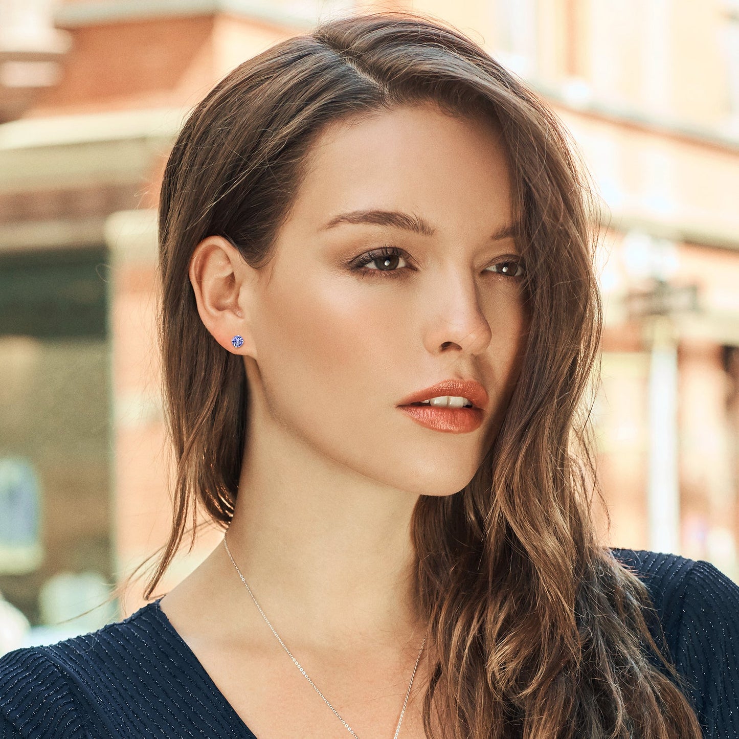 925 Sterling Silver Tanzanite Earrings | 1.00 Cttw | Round 5MM | Gemstone Birthstone Stud Earrings For Women Men